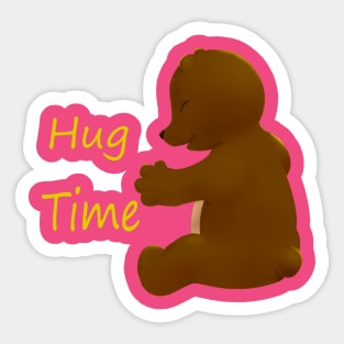 Hugging teddy, hug time Sticker